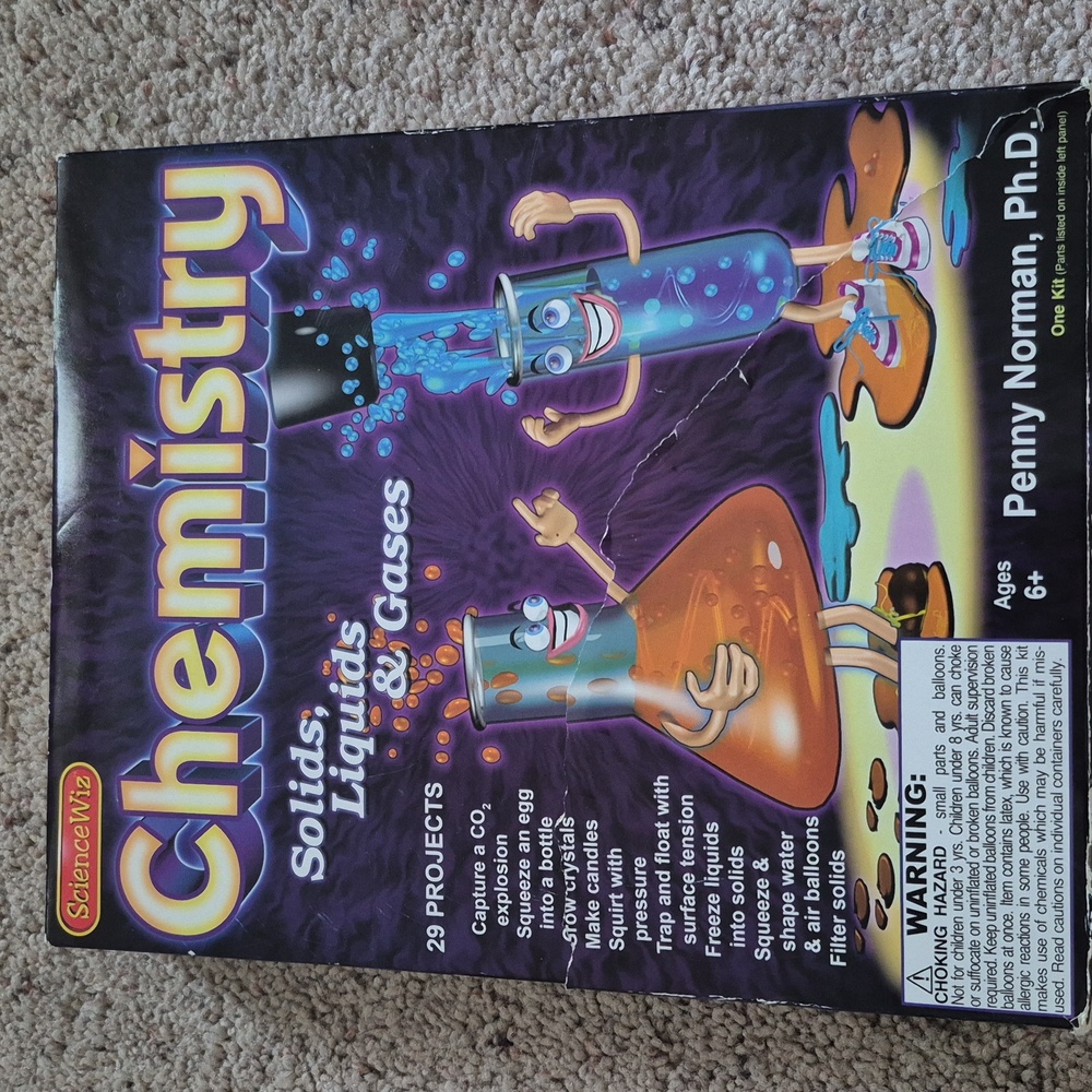 SCIENCE WIZ Solids Liquids Gasses HOMESCHOOL Science Lab 6yr+ Chemistry Kit STEM